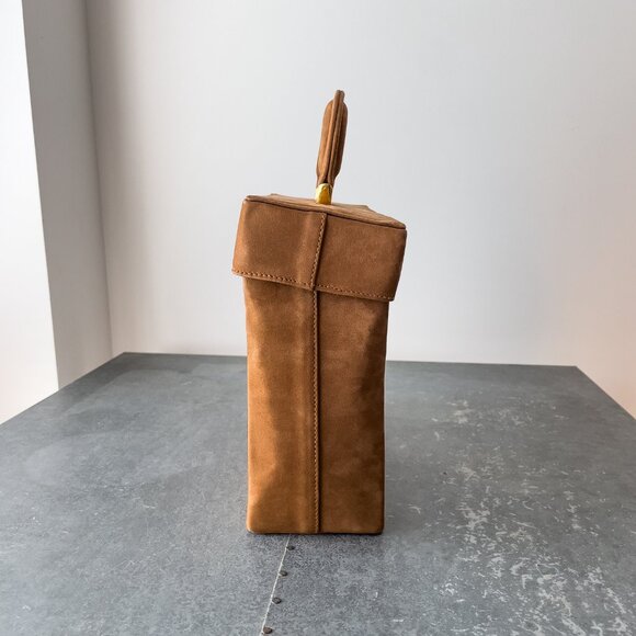 MAUD FRIZON Rare Nubuk Suede Box Handbag - Picture 6 of 11